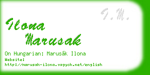 ilona marusak business card